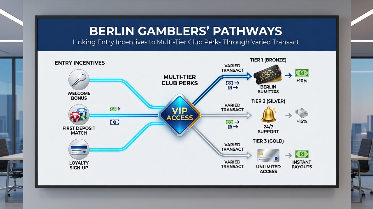 Darstellung variierter Transaktionskanäle und gestaffelter Vorteile in Berliner Gaming-Umgebungen
